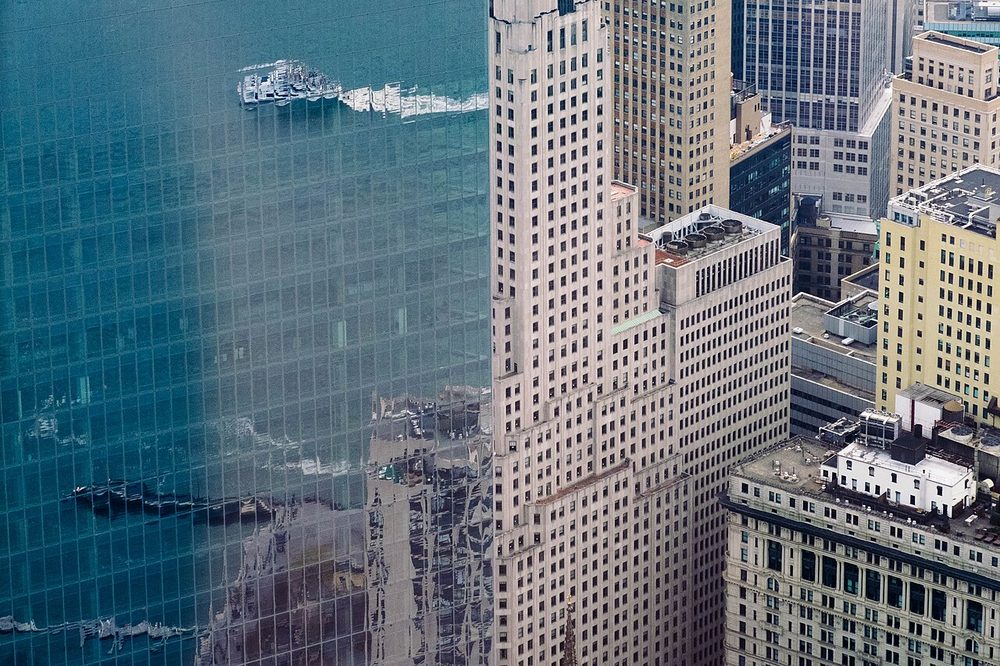 One World Trade Center and neighbouring towers in New York